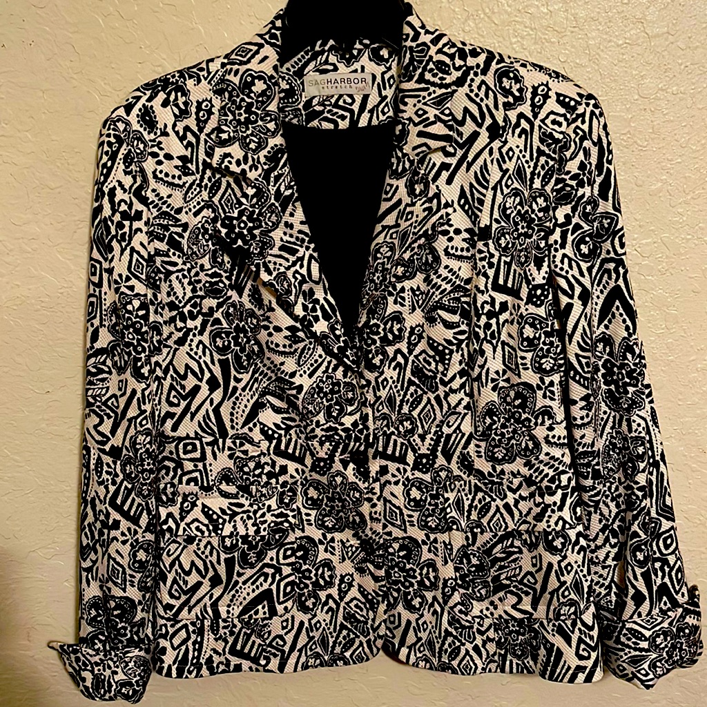 Sag Harbor Black And White Blazer